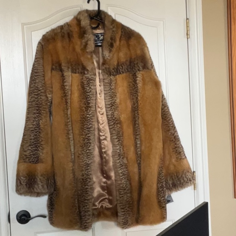 Silk and Sable Brown Teddy Jacket with Textured Faux Fur
